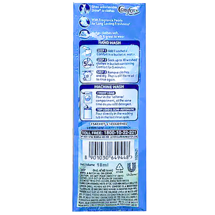 Comfort Morning Fresh After Wash Fabric Conditioner, 18 ml Sachet