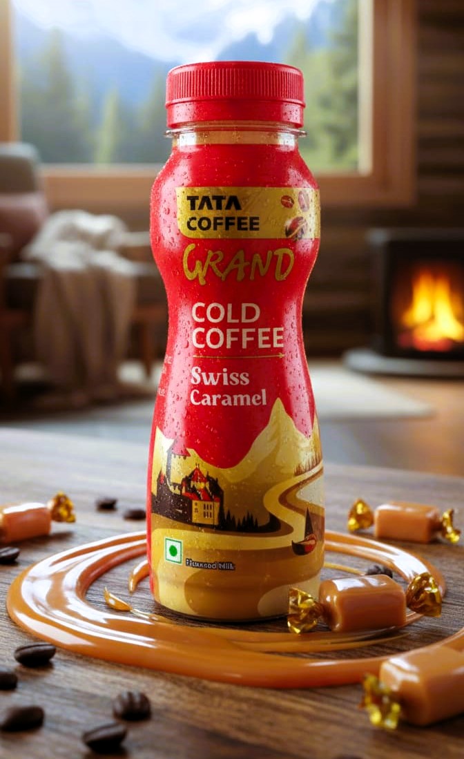 Tata Coffee Grand Swiss Caramel Cold Coffee, 180 ml Pet