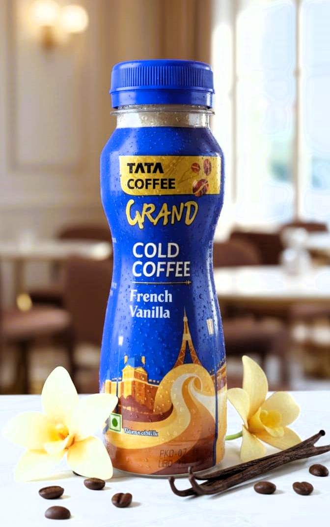 Tata Coffee Grand French Vanilla Cold Coffee, 180 ml Pet