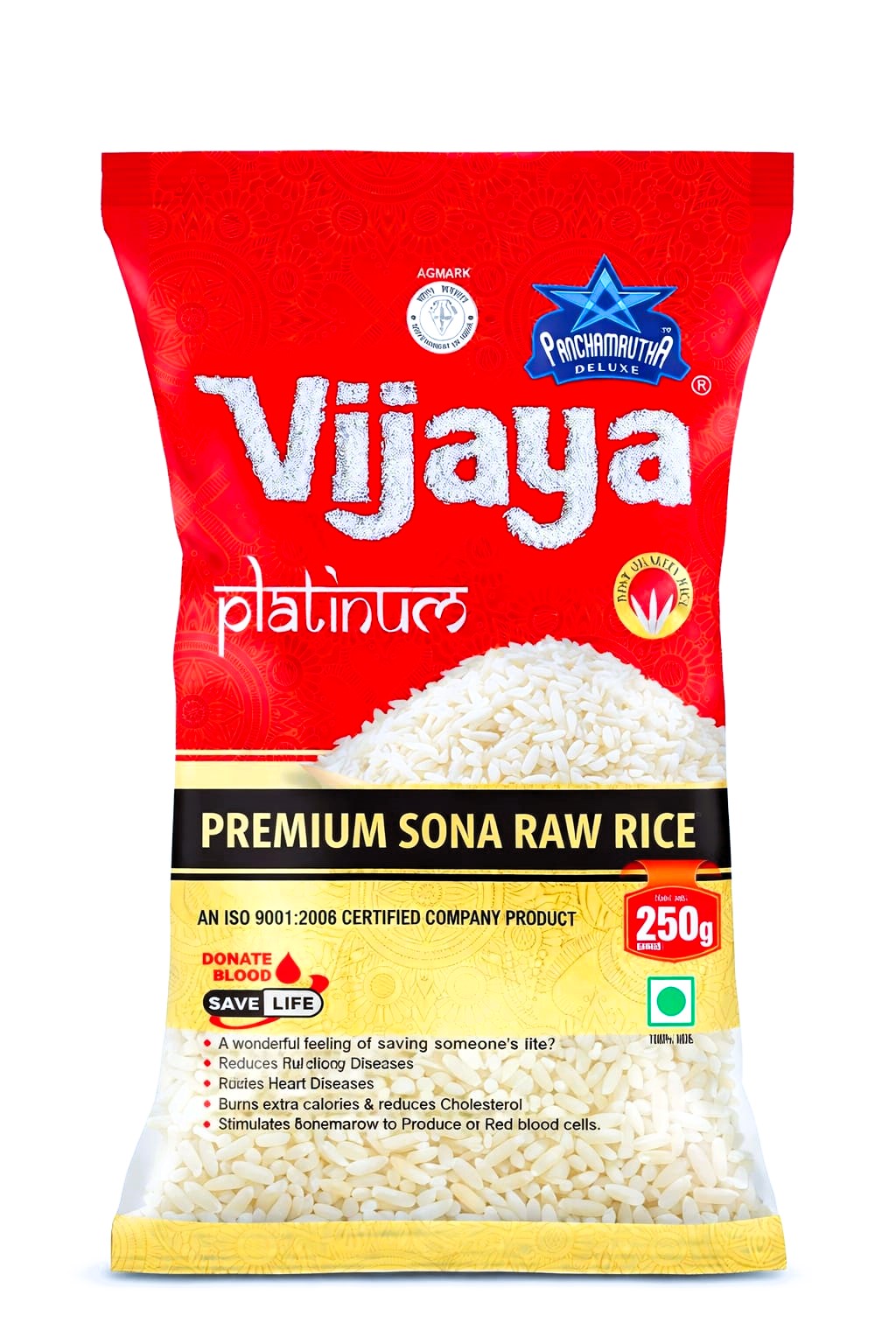 RAW SONA RICE (SAMPLE) OLD 12 Months ರಾವ್ ಸೋನಾ ರೈಸ್, VIJAY PLATINUM PANCHAMRUTHA