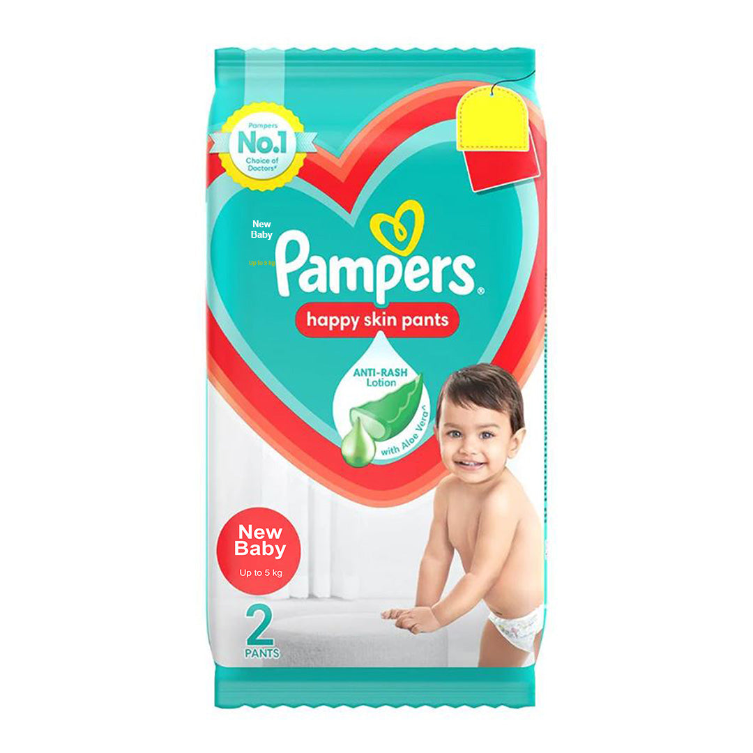 Pampers Complete Skin Comfort Diaper Pants - New Baby, 2 pcs