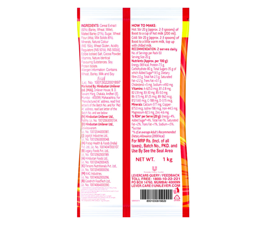 Boost Nutrition Drink-1kg (Pouch)