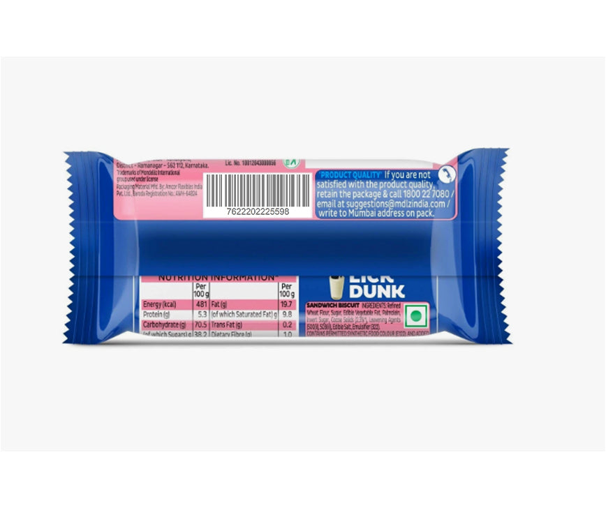 Cadbury Oreo Strawberry Creme Flavoured Chocolatey Sandwich Biscuits, 41.75 g