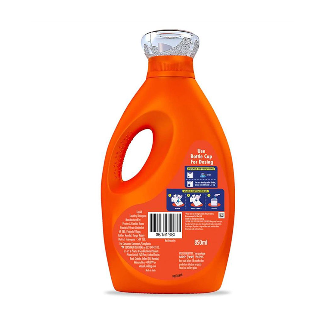 Tide Matic Liquid Detergent Top Load - Stain Removal In Washing Machine, 850 ml Bottel