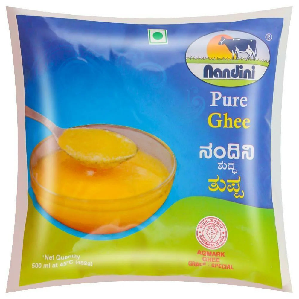 Nandini Pure Ghee, 500 ml Pouch