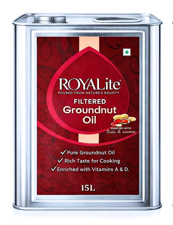 Royal Lite Filtered Groundnut Oil – 15 l Tin