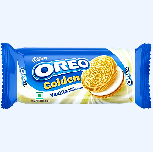 Oreo Golden Vanilla Flavoured Cookie & Creme Sandwich Biscuit, 41.75 g