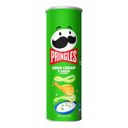 Pringles Potato Chips Sour Cream & Onion Flavour, 107 g