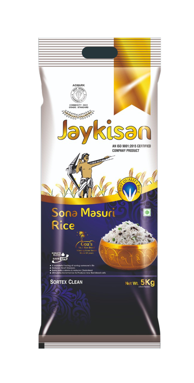 JAYKISAN SONA MASURI RICE +F(FORTIFIED WITH 9 VITAMINS & MINERALS)