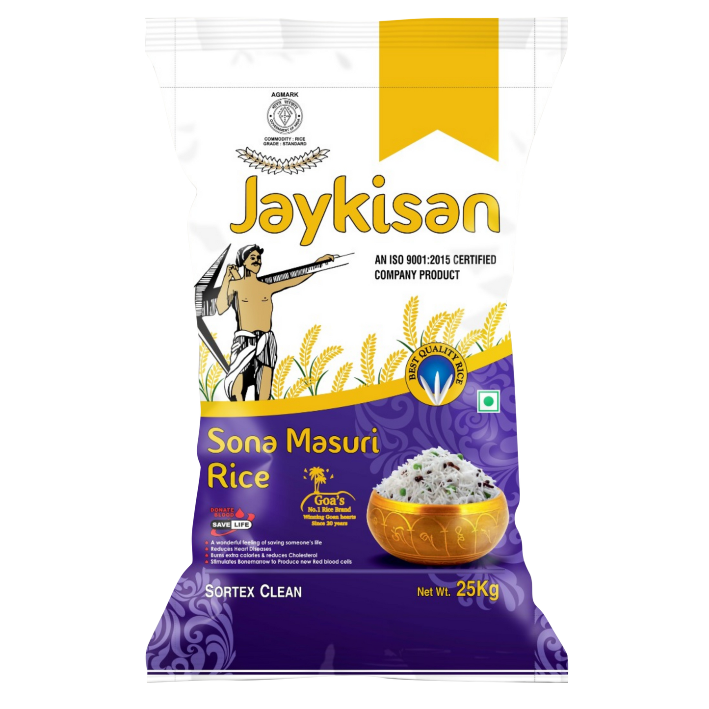 JAYKISAN SONA MASURI RICE +F(FORTIFIED WITH 9 VITAMINS & MINERALS)