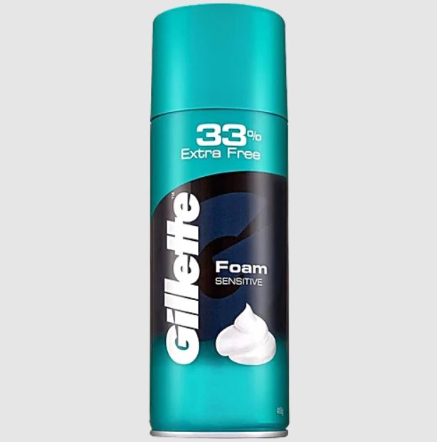 Gillette Classic Foam Shave - Sensitive, Lathers Quickly & Hydrates, 418 g