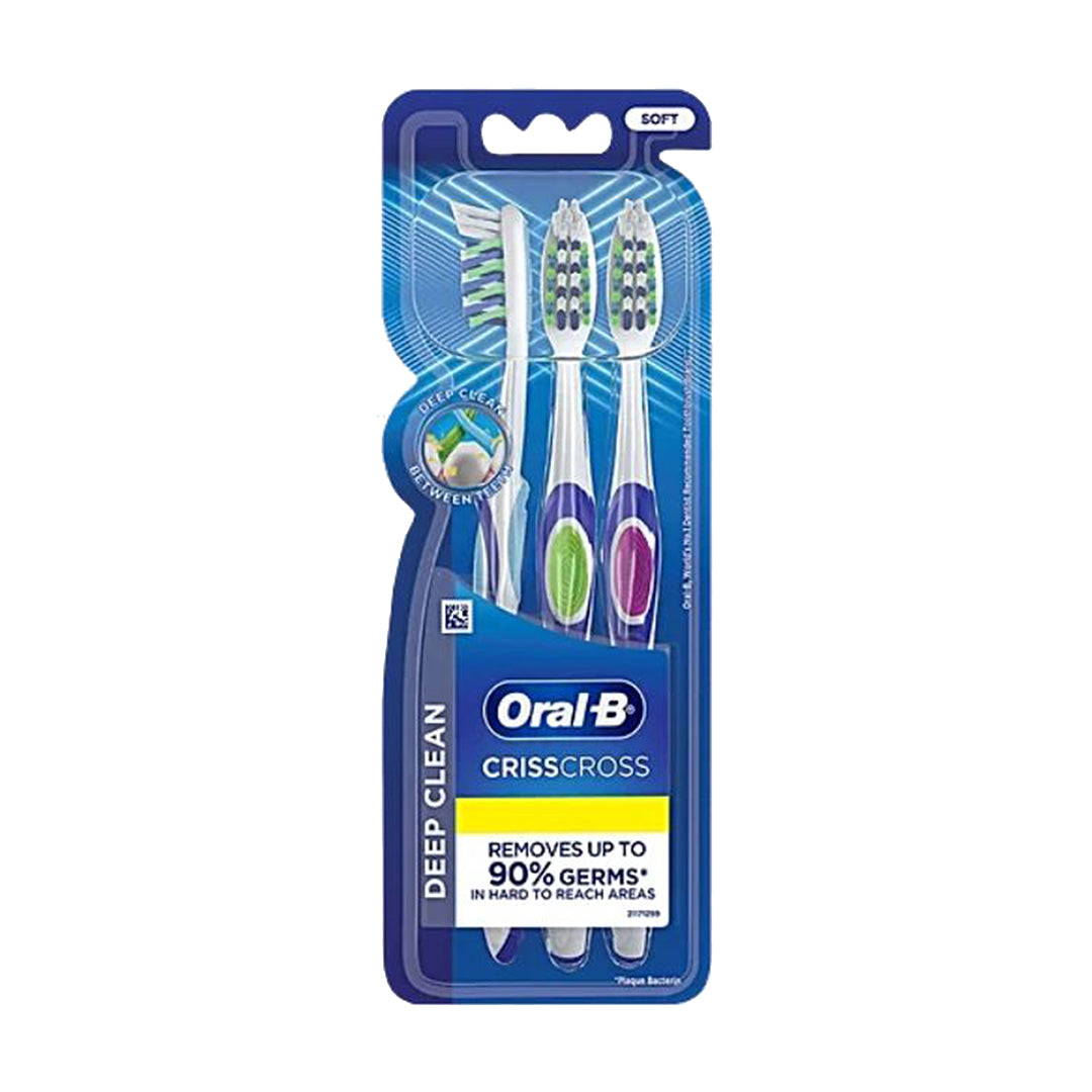 Oral-B Criss Cross Soft Toothbrush, 3 pcs