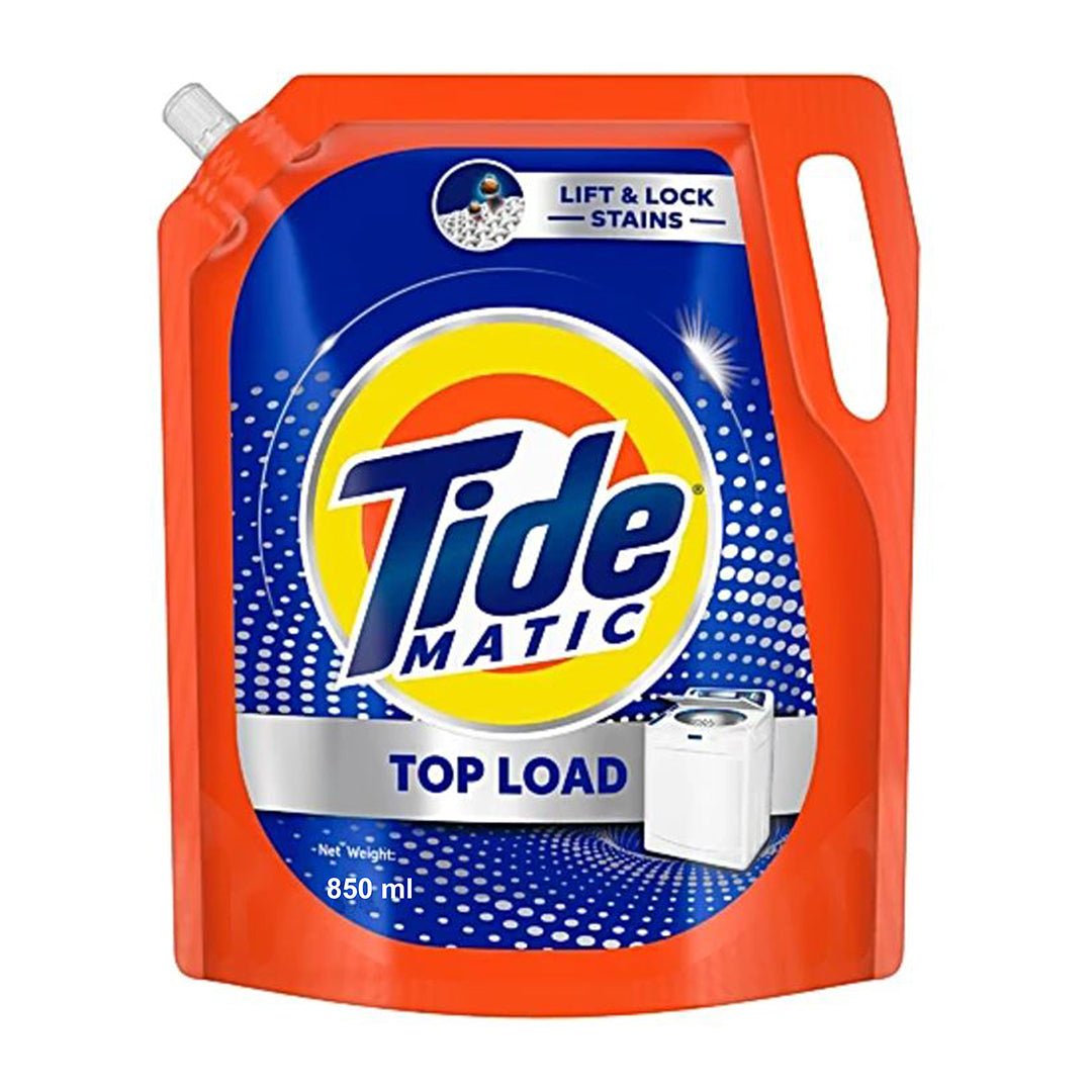 Tide Matic Liquid Detergent Top Load - Stain Removal In Washing Machine, 850 ml