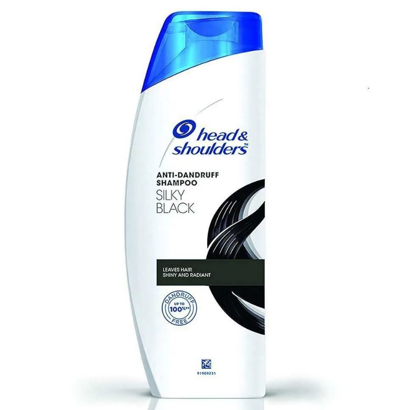 Head & Shoulders Silky Black Anti-Dandruff Shampoo - Leaves Hair Shiny & Radiant, Upto 100% Dandruff Free, 180 ml