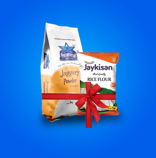 Jaggery Powder & Rice Flour 1Kg Combo pack - Panchamrutha