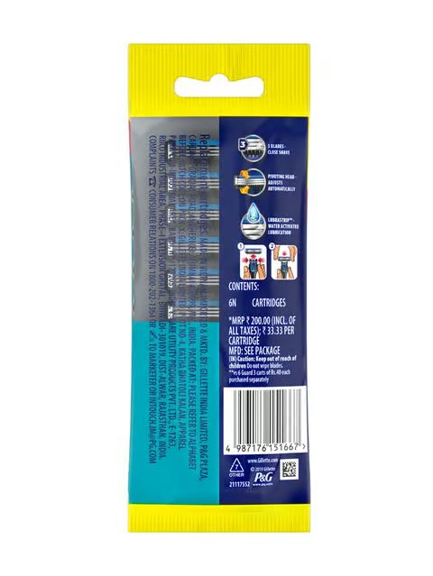 Gillette Guard 3 Blades for Men Pack of 6 Cartridges