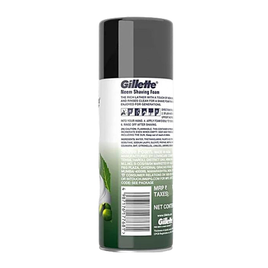 Gillette Shaving Foam - Neem, 196 g