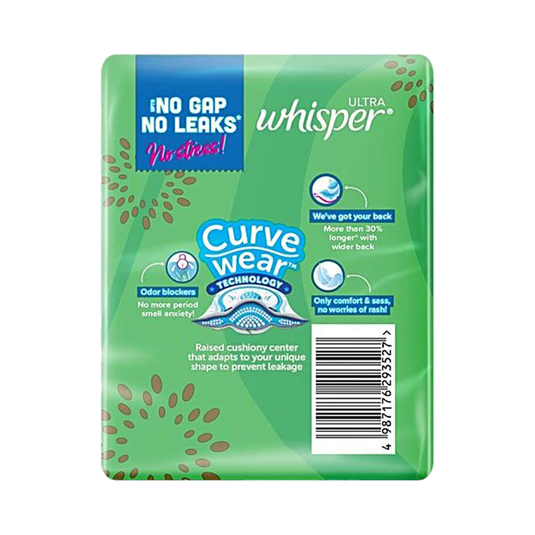 Whisper Ultra Up To No Gap No Leaks Sanitary Pads, XL+, 7 pcs