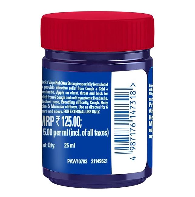 Vicks VapoRub Xtra Strong, 25 ml