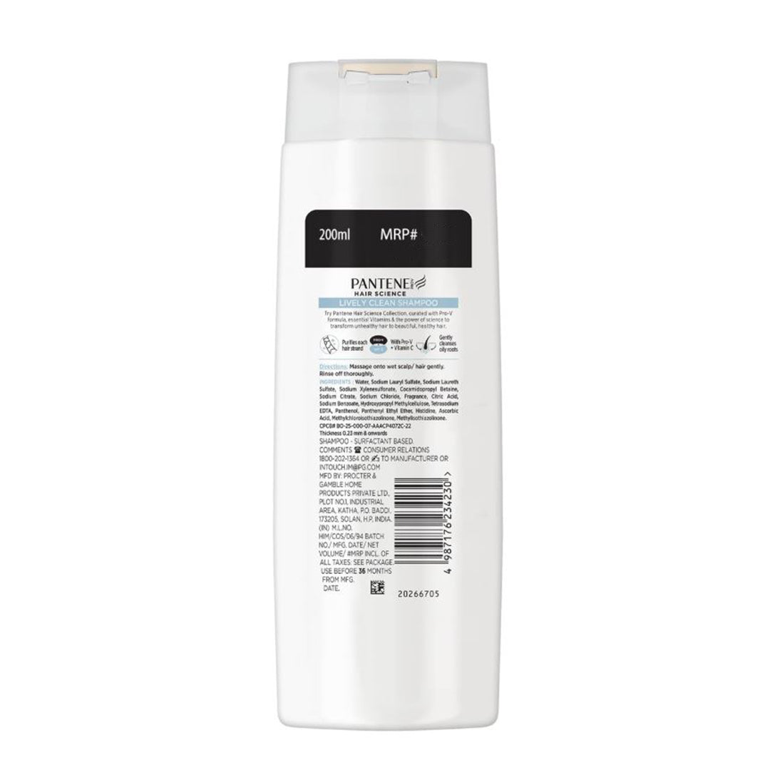 Pantene Hair Science Lively Clean Shampoo, 200 ml