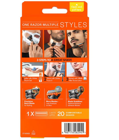 Gillette Fusion Power Razor For Men - Perfect Shave & Beard Shape, 1 pc