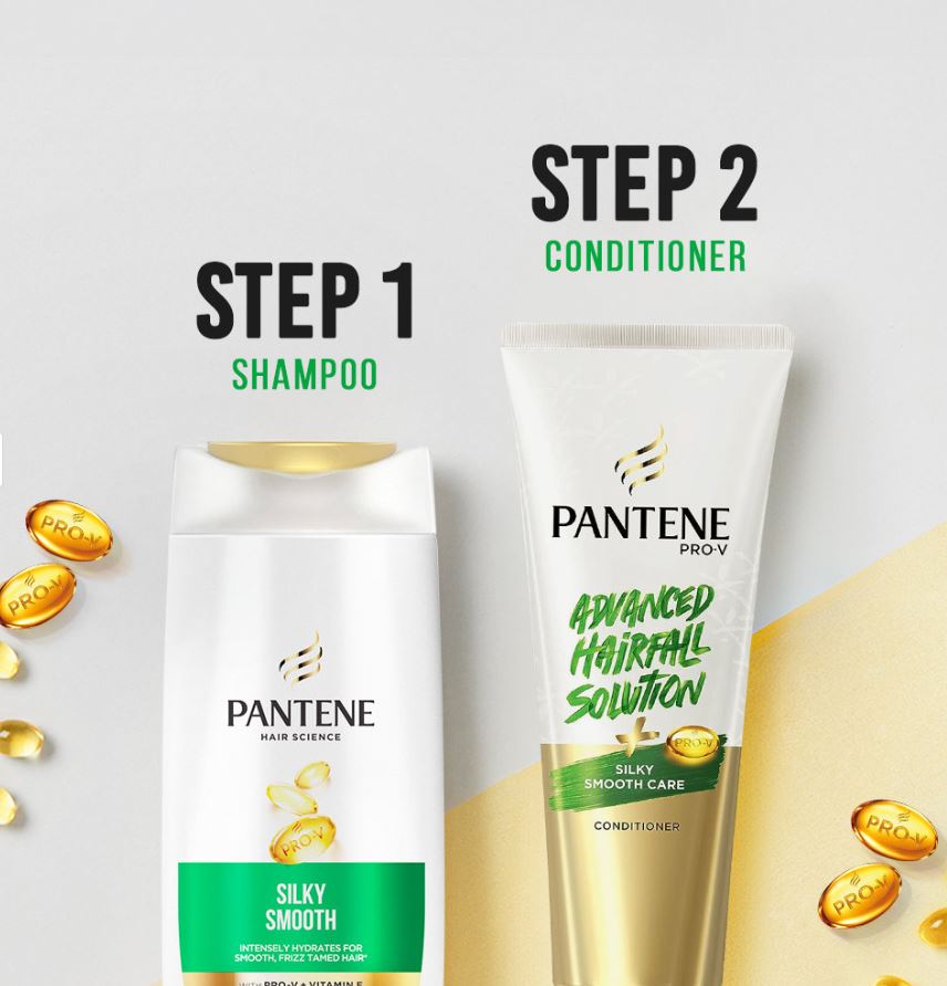 Pantene Pro-V Advanced Hairfall Solution Shampoo - Silky Smooth Care, Strengthens Roots, 75 ml