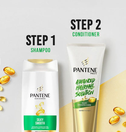Pantene Pro-V Advanced Hairfall Solution Shampoo - Silky Smooth Care, Strengthens Roots, 75 ml