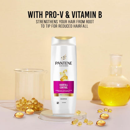 Pantene Hair Science Hairfall Control Shampoo - With Pro-V & Vitamin B, 180 ml