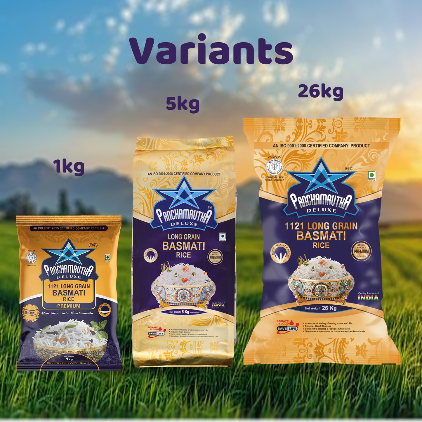 1121 Basmati Rice 1121 ಬಾಸ್ಮತಿ ರೈಸ್, PANCHAMRUTHA DELUXE