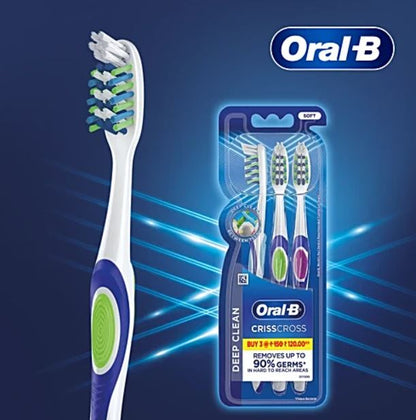 Oral-B Criss Cross Soft Toothbrush, 3 pcs