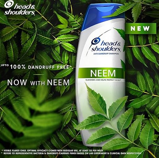 Head & Shoulders Anti-Dandruff Shampoo - Neem, Cleanses & Help Protect Scalp, Upto 100% Dandruff Free, 72 ml