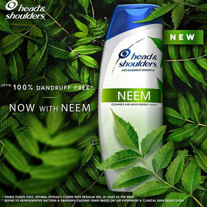 Head & Shoulders Anti-Dandruff Shampoo - Neem, Cleanses & Help Protect Scalp, Upto 100% Dandruff Free, 180 ml