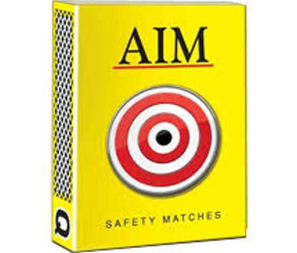 AIM Matches Box, 25 Sticks (Pack of 10)