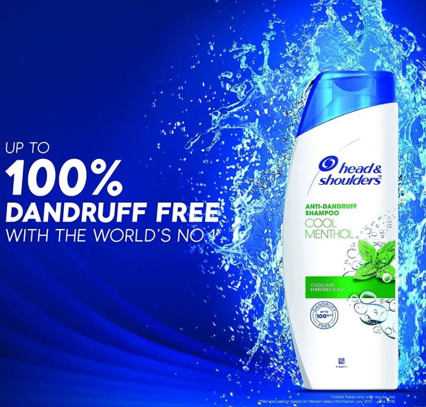 Head & Shoulders Anti-Dandruff Cool Menthol Shampoo, 180 ml