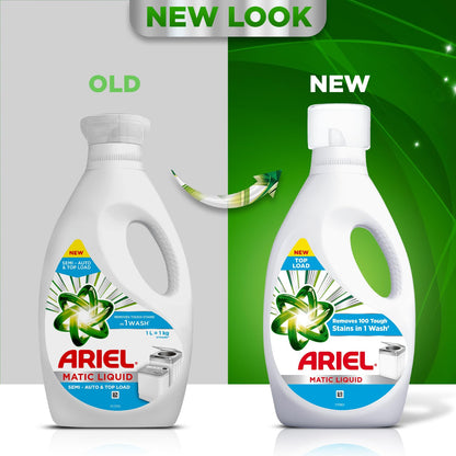 Ariel Liquid Detergent Top Load - Stain Removal In Washing Machine, 1 l Bottel