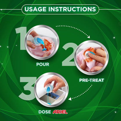 Ariel Liquid Detergent Front Load - Stain Removal In Washing Machine, 1 l Bottel