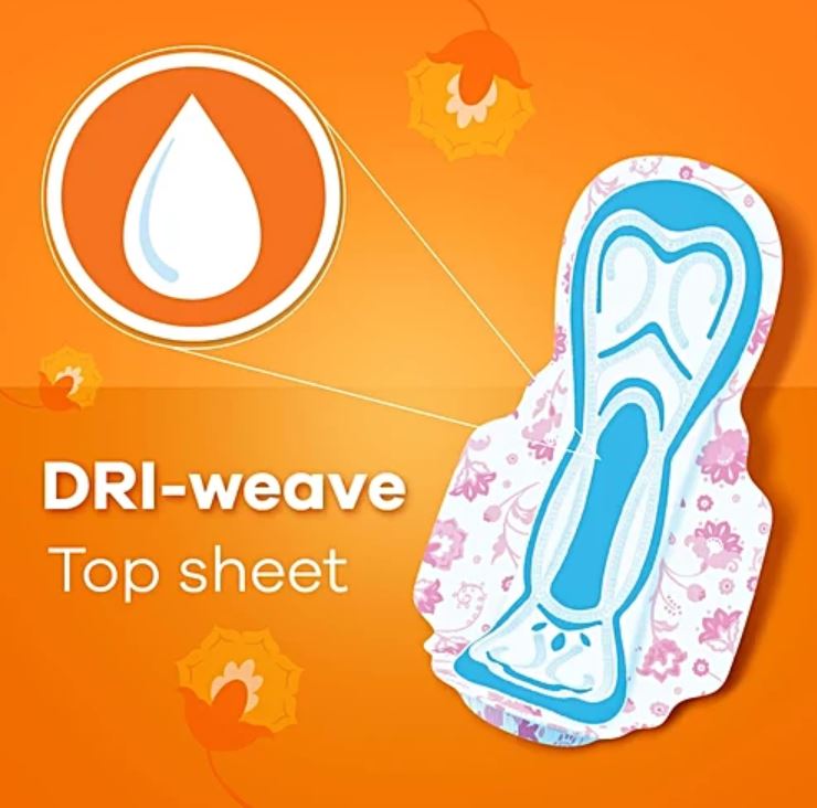 Whisper Choice Long Sanitary Pads - XL, 7 pcs