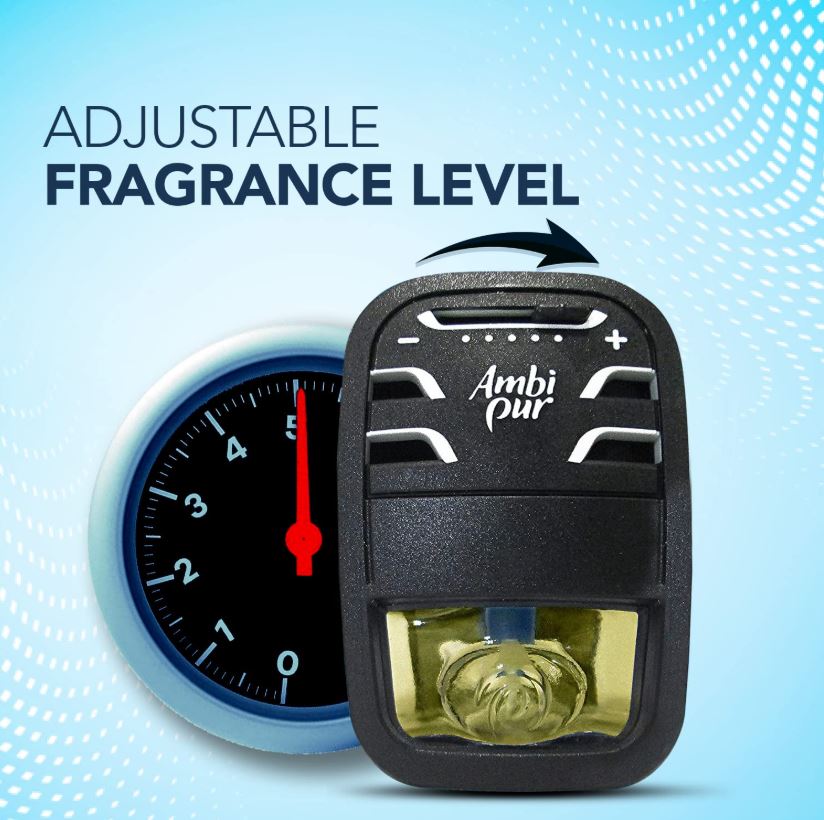 Ambipur Car Freshener - Exotic Jasmine, Starter Kit Refill Pack, 7.5 ml