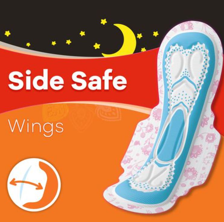 Whisper Choice Night Sanitary Pads - XXL, Up To 100% Stain Protection, 6 pcs