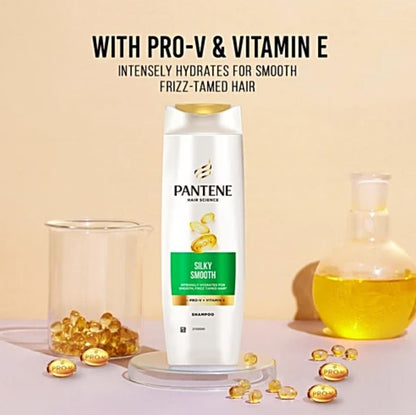 Pantene Pro-V Advanced Hairfall Solution Shampoo - Silky Smooth Care, Strengthens Roots, 180 ml