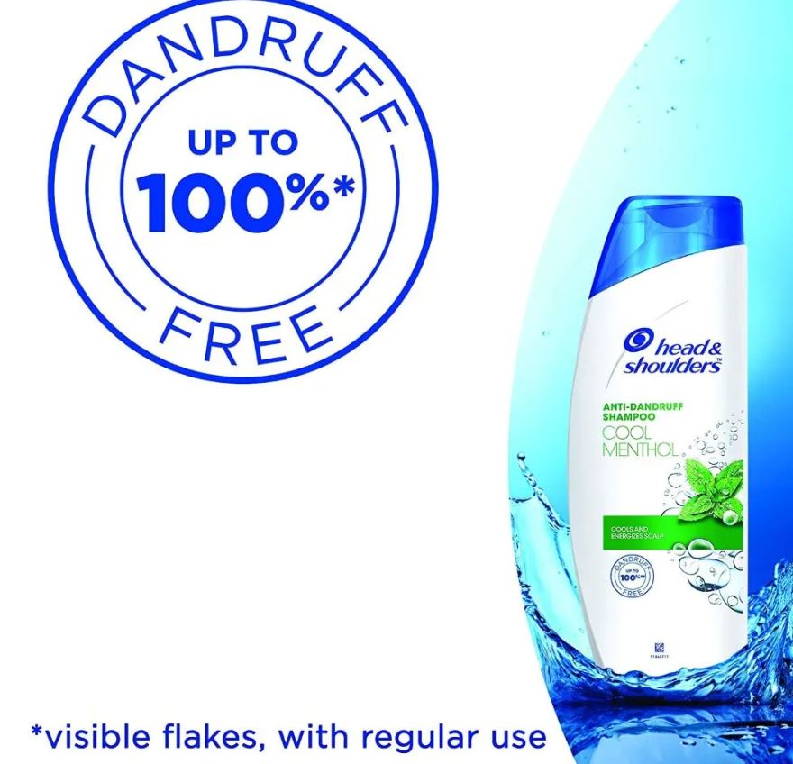 Head & Shoulders Anti-Dandruff Cool Menthol Shampoo, 180 ml