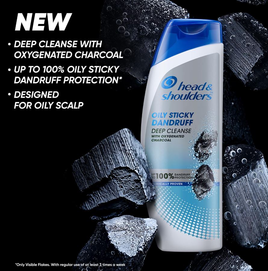 Head & Shoulders Deep Cleanse Shampoo with Oxygenated Charcoal 180 ml