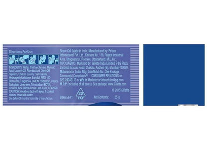 Gillette Pre Shave Gel Tube - Sensitive, 25 g
