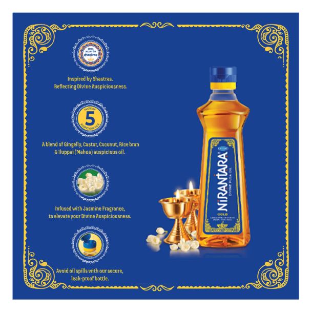 Nirantara Gold Divine Puja Oil, 500 ml