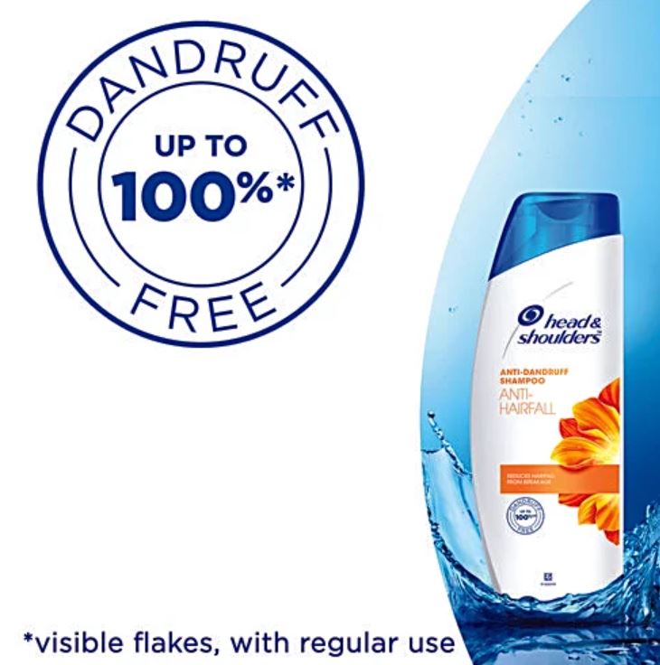 Head & Shoulders Anti-Hairfall Anti-Dandruff Shampoo, 72 ml