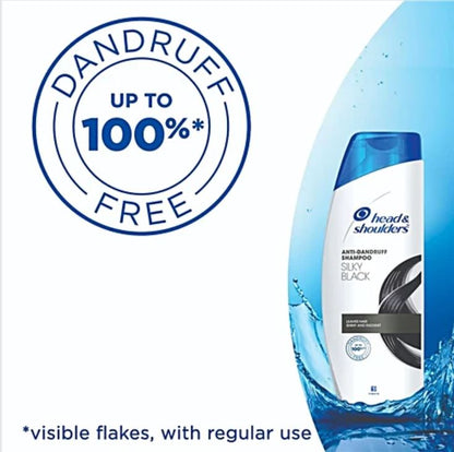 Head & Shoulders Silky Black Anti-Dandruff Shampoo - Leaves Hair Shiny & Radiant, Upto 100% Dandruff Free, 72 ml