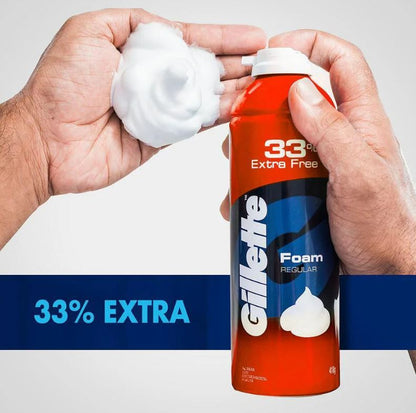 Gillette Gillette Regular Shaving Foam for Men, 418 gm Foam