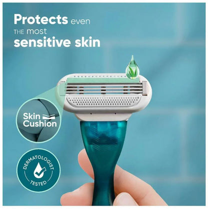 Gillette Venus Smooth Razor Blades - With Aloe Vera Extracts, For Women, 4 pcs