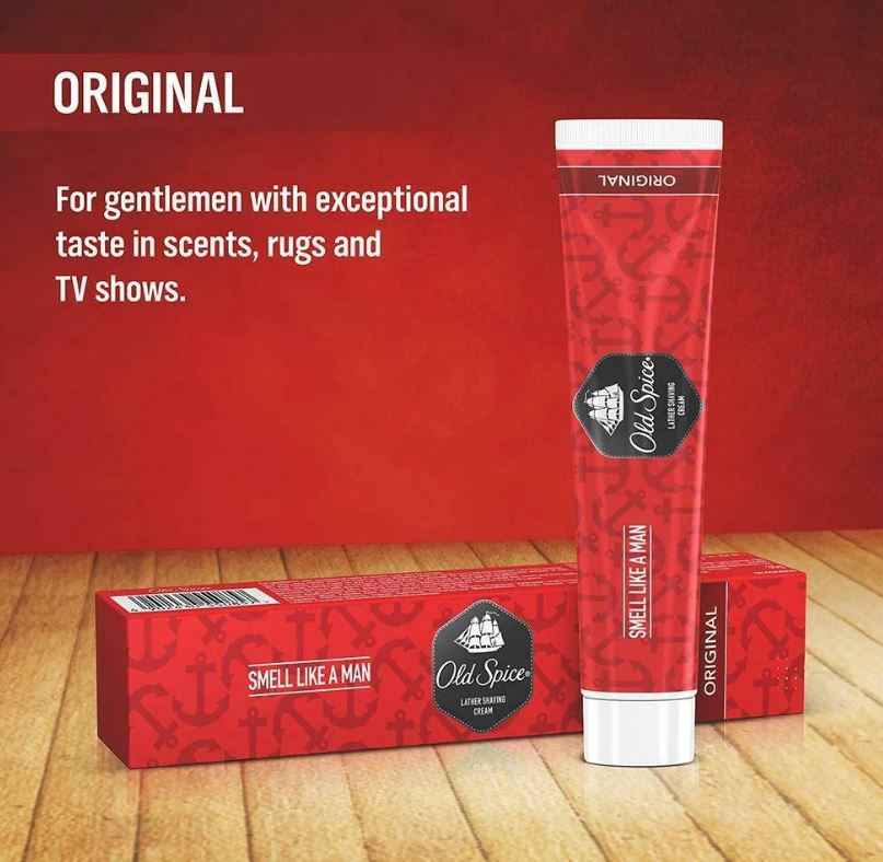 Old Spice Pre Shave Cream - Protects The Skin, Original, 70 g Tube