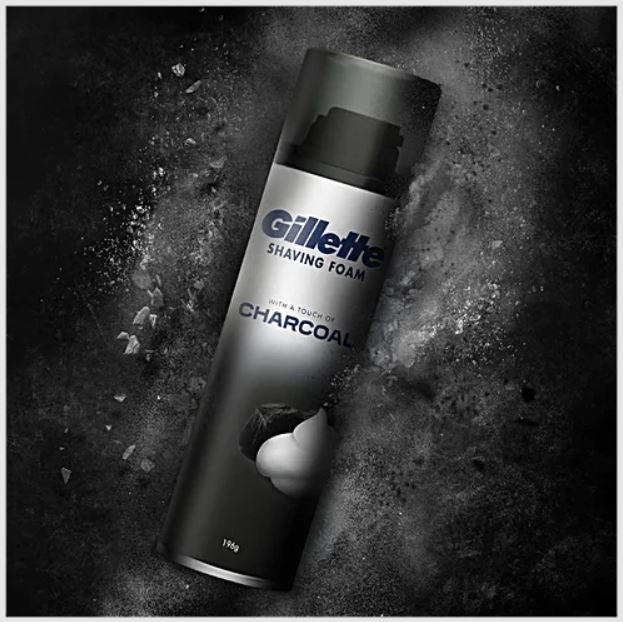 Gillette Shaving Foam - Charcoal, 196 g